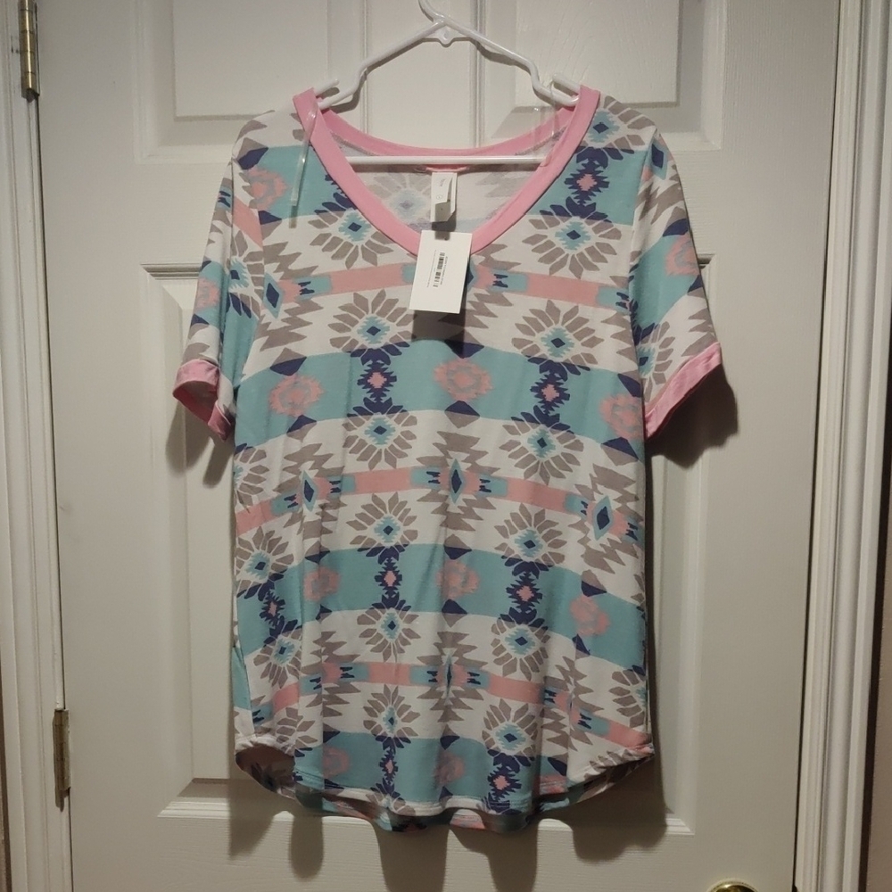 Trendy Geometric Print Women's Top